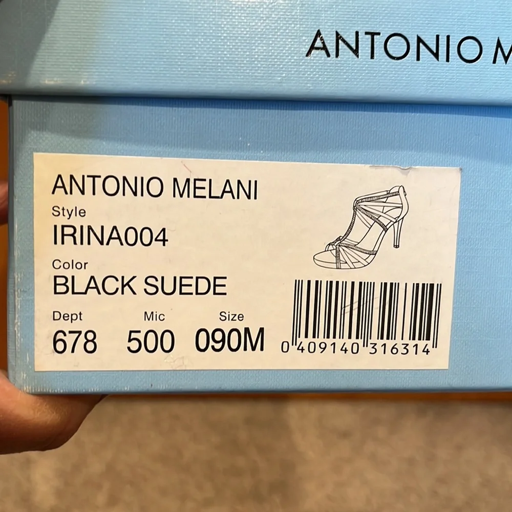 Antonio Melani Irina004 Black Suede Heels - Picture 9 of 10